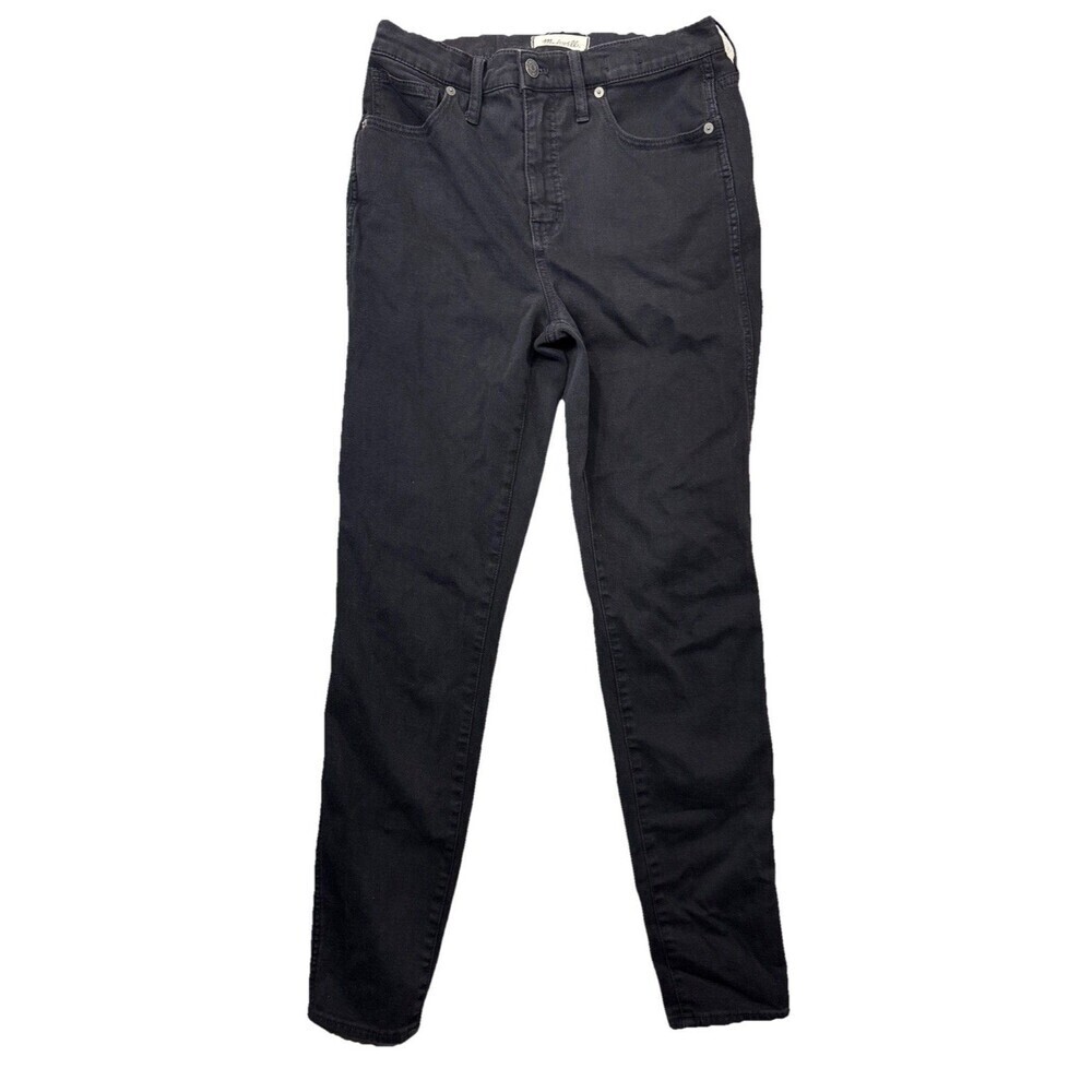 Madewell 10" High Rise Skinny Lightweight Black Jeans Size 28 comfort